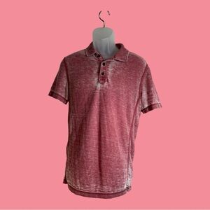 Men’s Distressed Polo Shirt Super Soft Short Sleeve Athletic Fit Size S